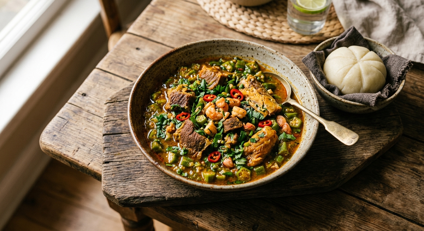 Okra Soup — AI-generated headline for RecipeFiler