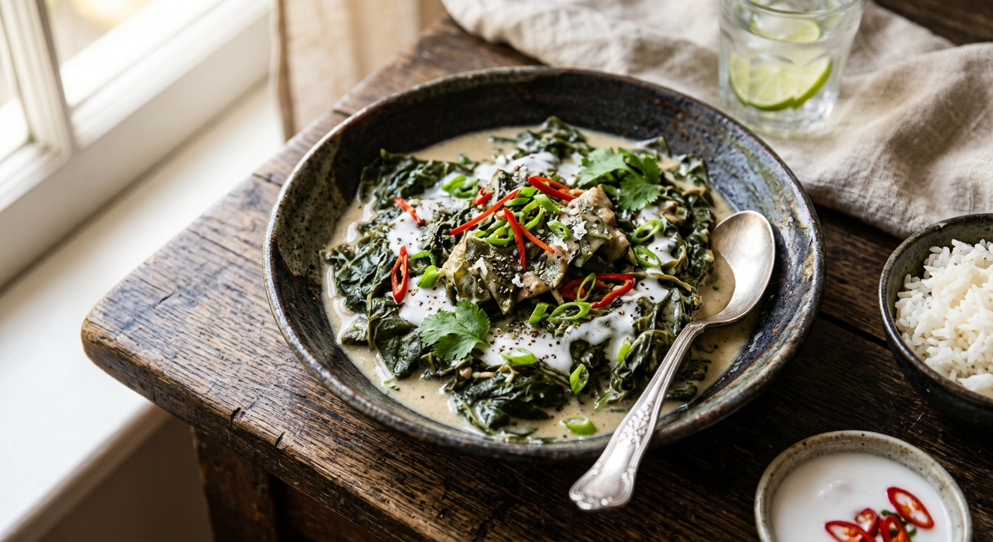 Palusami — Coconut Creamed Taro Leaves — AI-generated headline for RecipeFiler