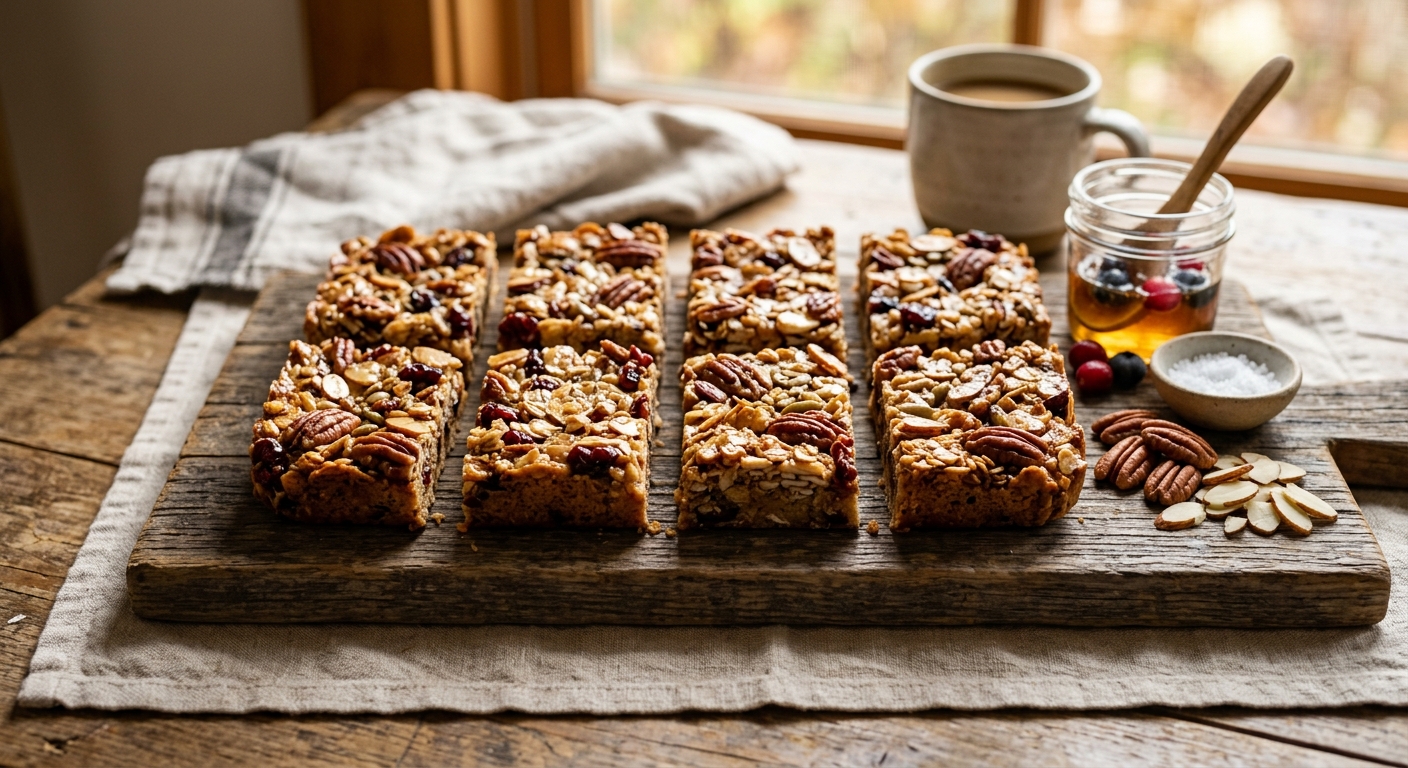 United States Pecan and Almond Snack Squares — recipe by RecipeFiler