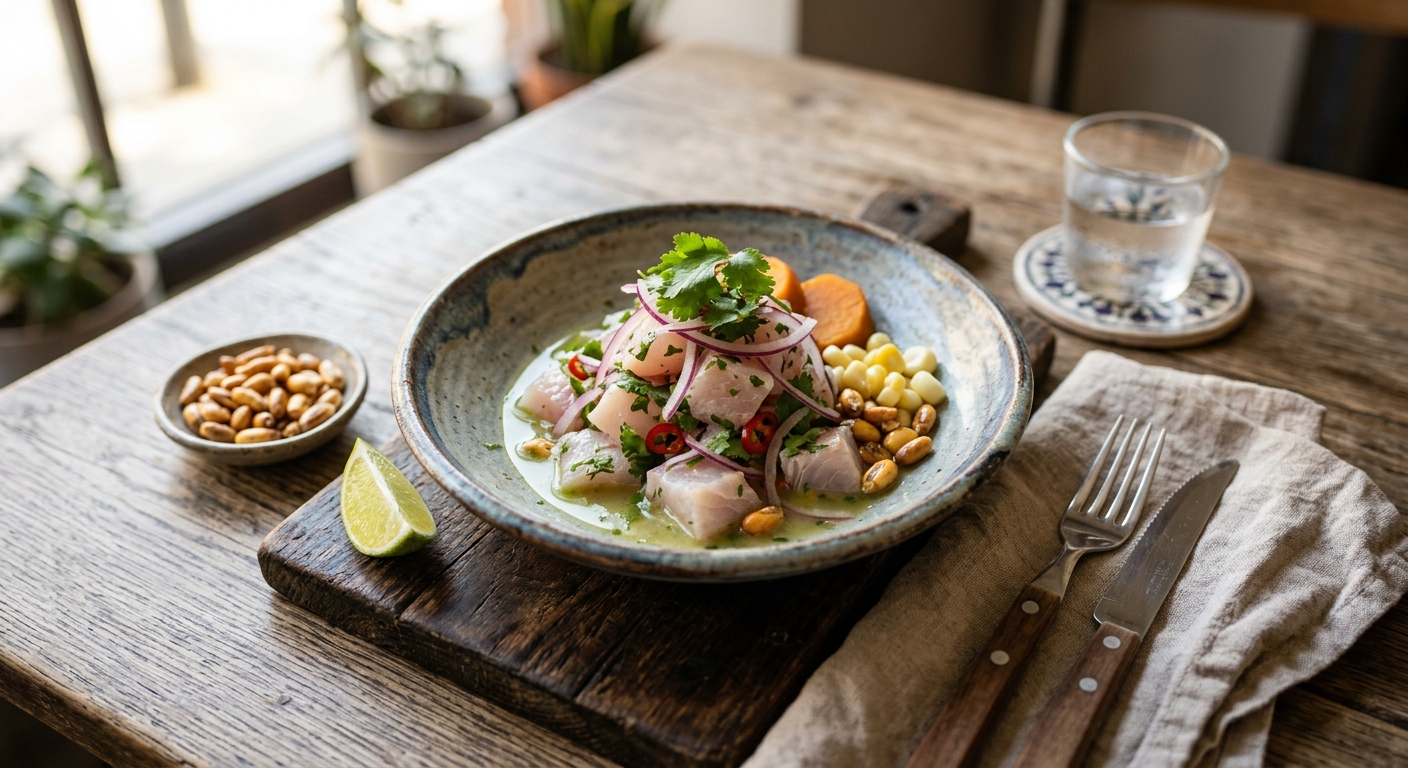 Ceviche — Peruvian Lime-Cured Fish — AI-generated headline for RecipeFiler