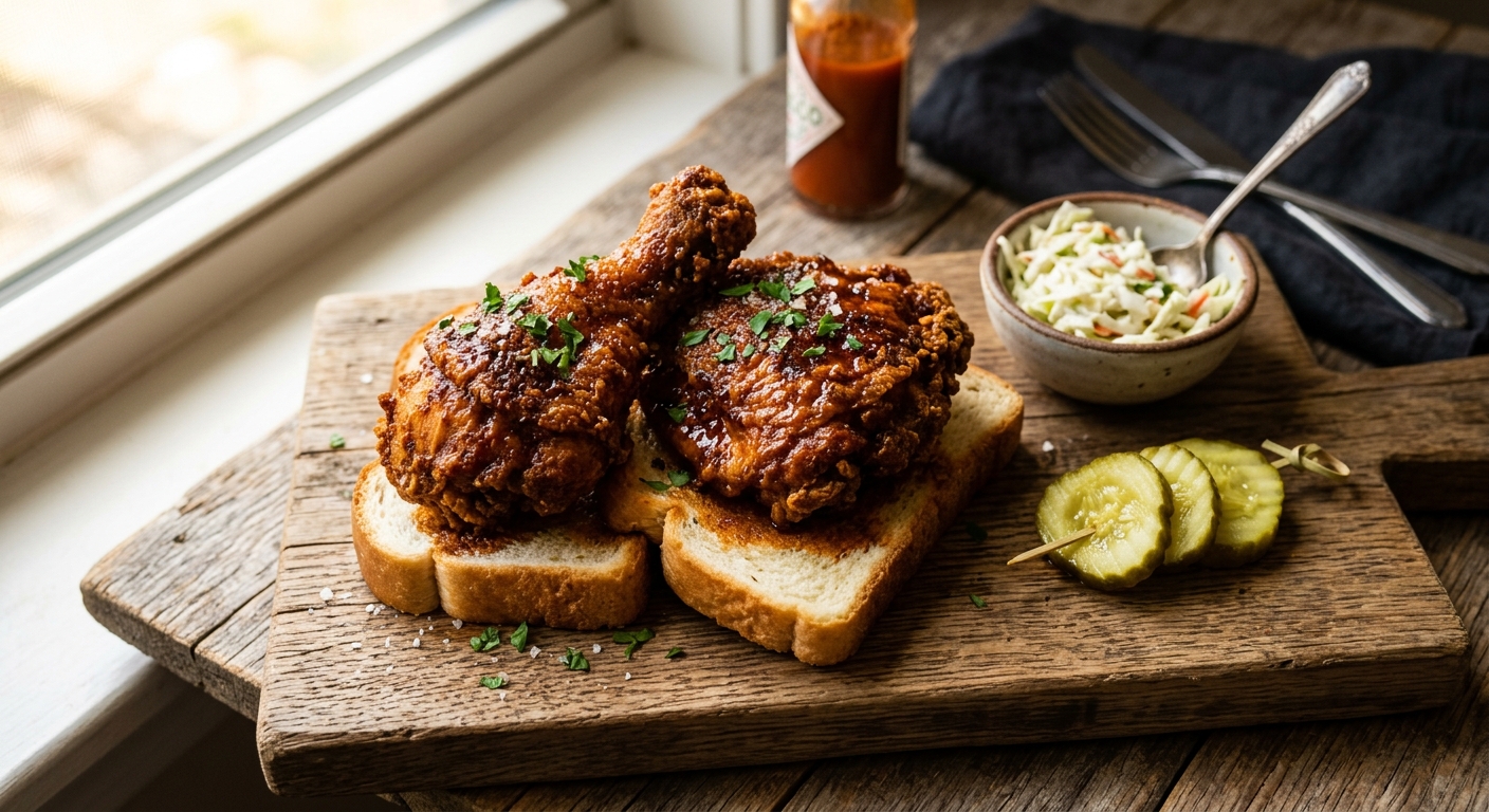 Authentic Nashville Hot Chicken — AI-generated headline for J_C