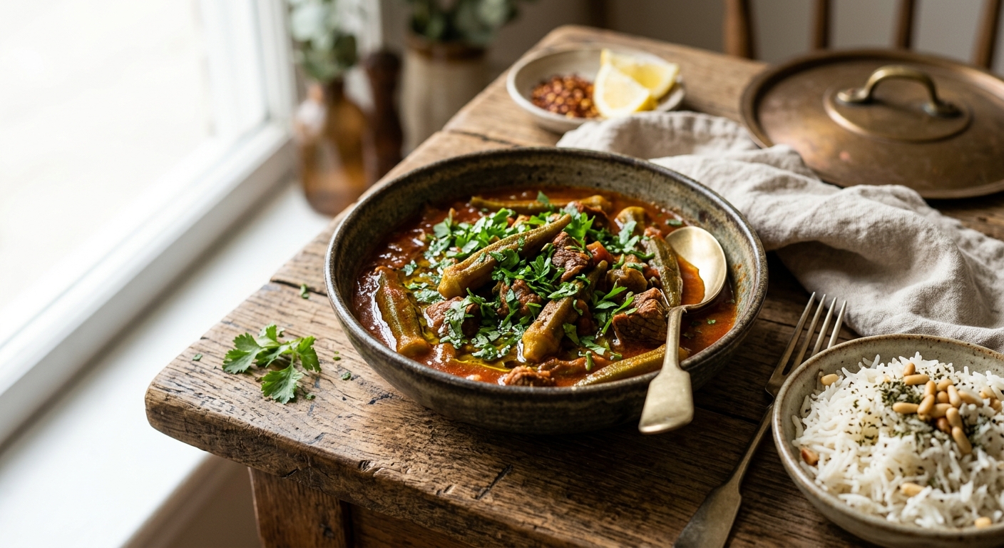 Bamia (Okra Stew) — AI-generated headline for RecipeFiler