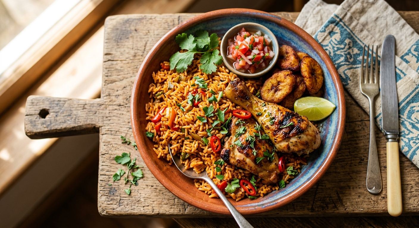 Jollof Rice with Chicken — AI-generated headline for RecipeFiler