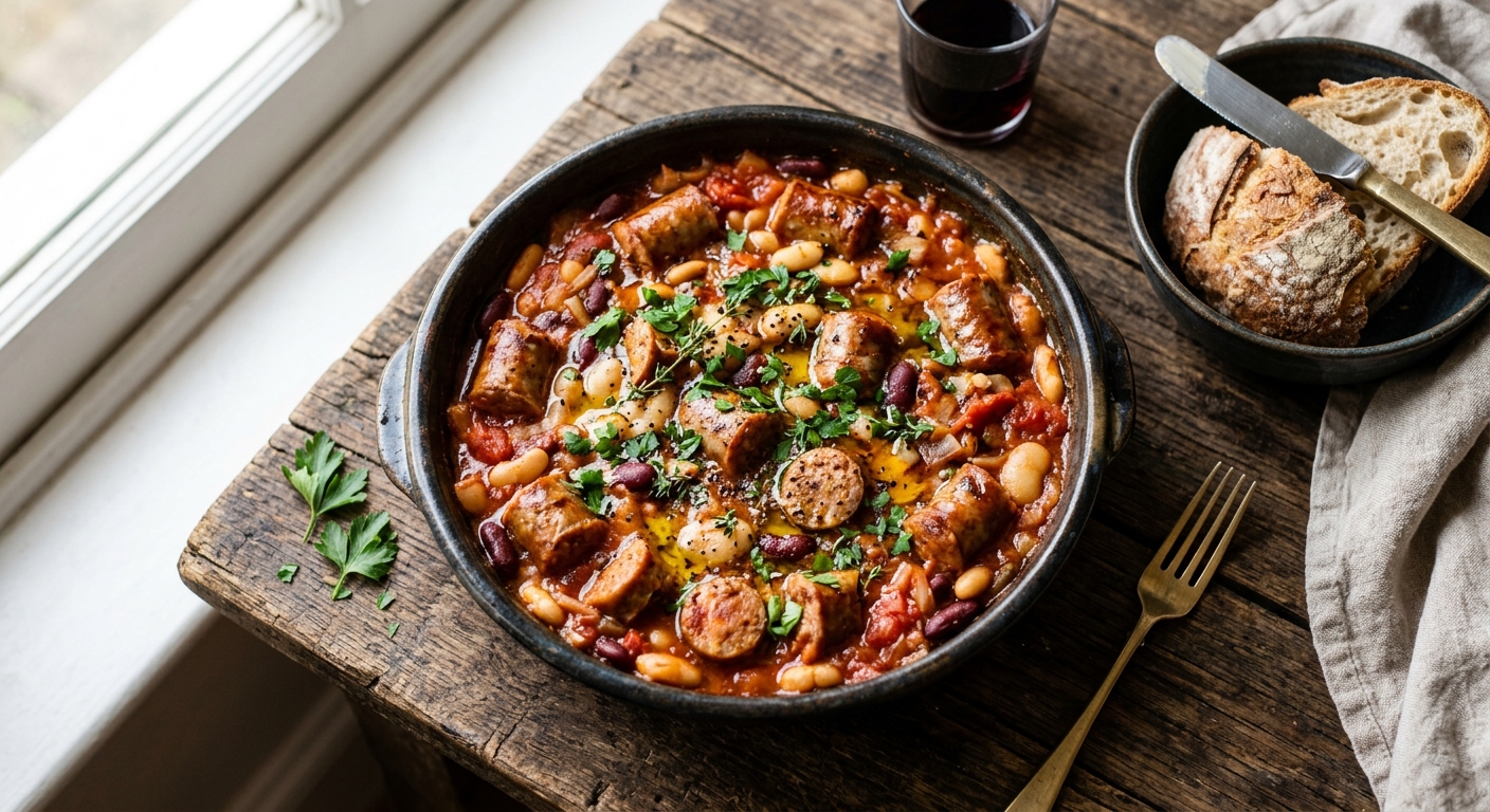 Sausage and Bean Casserole — AI-generated headline for RecipeFiler