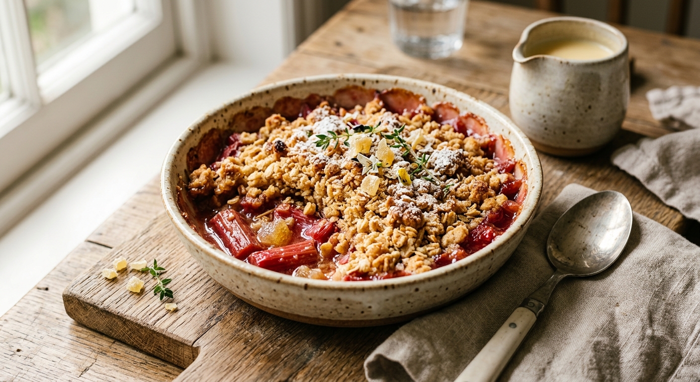 Rhubarb and Ginger Crumble — AI-generated headline for RecipeFiler