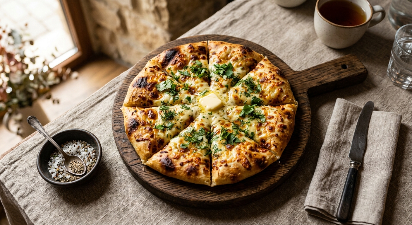 Khacho — Ossetian Cheese Flatbread — AI-generated headline for RecipeFiler