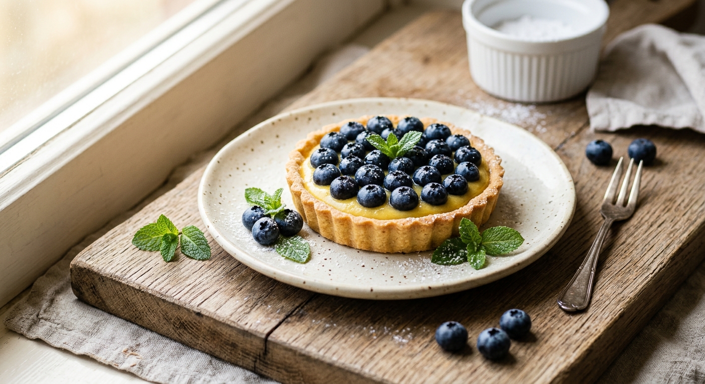 Blueberry Lemon Tart with Shortcrust Pastry — AI-generated headline for RecipeFiler
