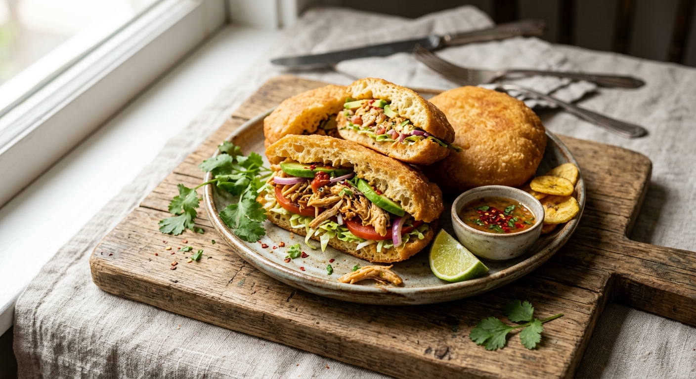 Bokit — Guadeloupean Fried Bread Sandwiches — AI-generated headline for RecipeFiler