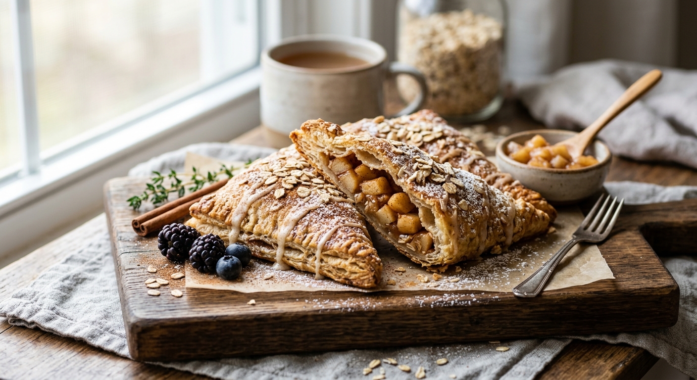 Cinnamon Apple Turnovers with Oat Pastry — recipe by RecipeFiler