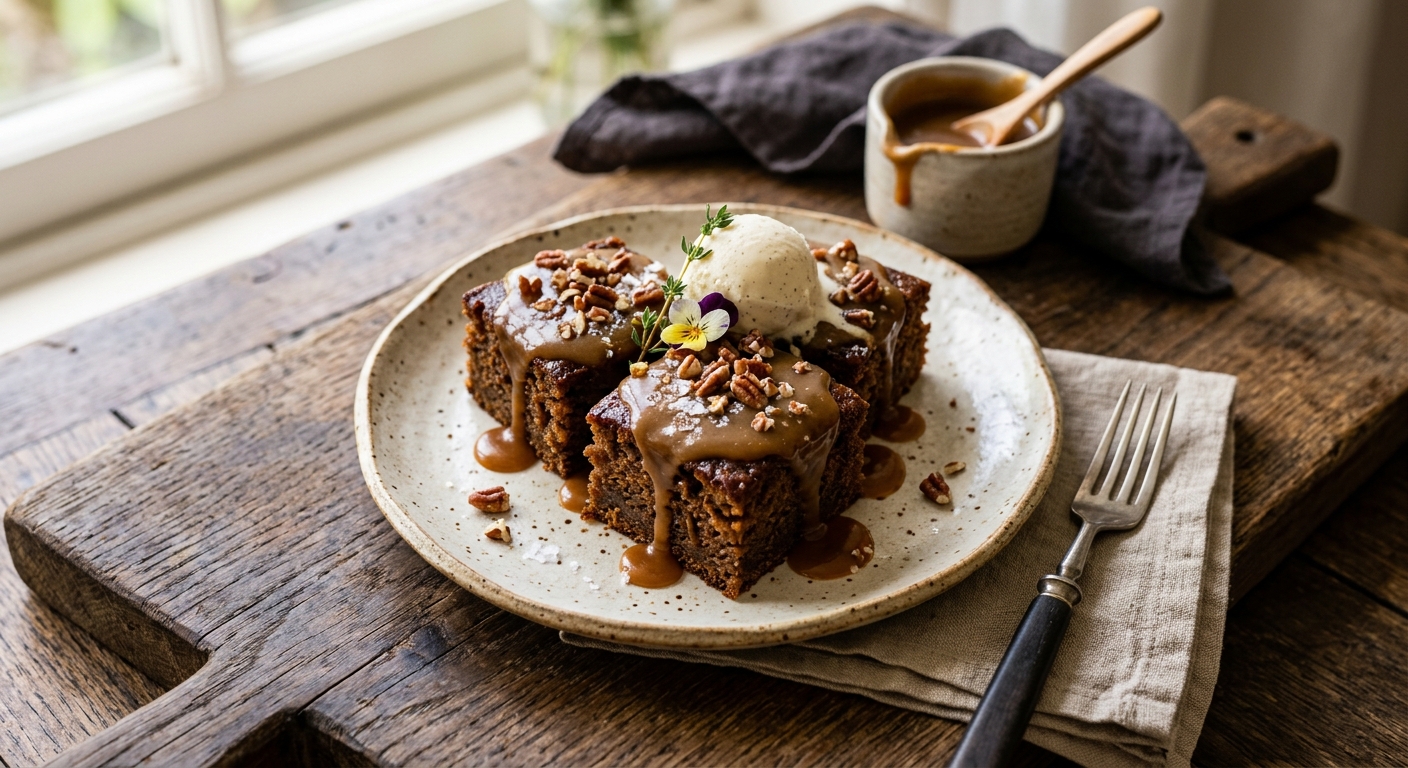 Sticky Toffee Pudding Squares — AI-generated headline for RecipeFiler