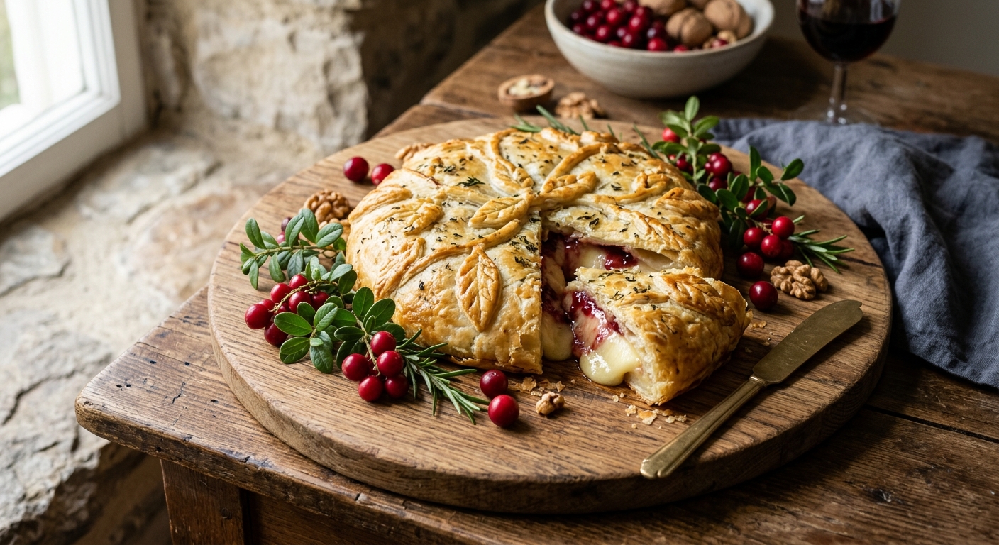 Brie en croute with cranberry — recipe by Instagram