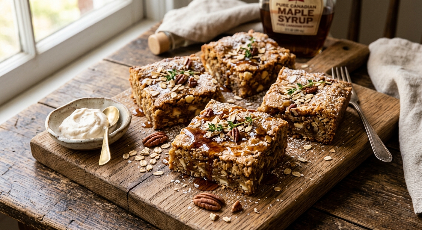Canadian Maple Oat Blondies — AI-generated headline for RecipeFiler