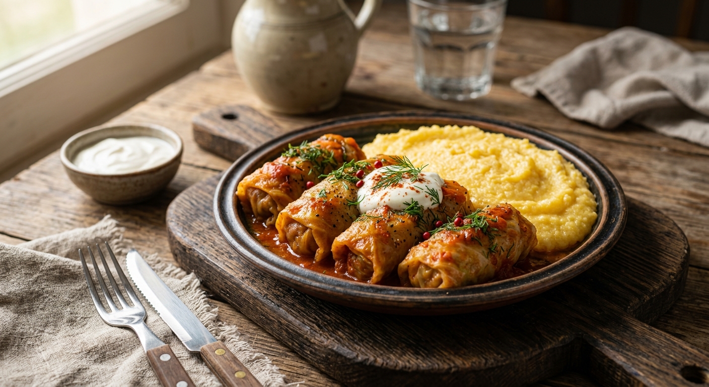 Sarmale cu Mămăligă — AI-generated headline for RecipeFiler