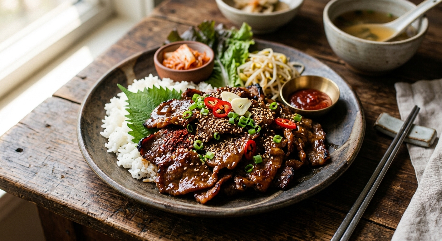 Sweet & Sticky Korean BBQ Bulgogi — AI-generated headline for Instagram