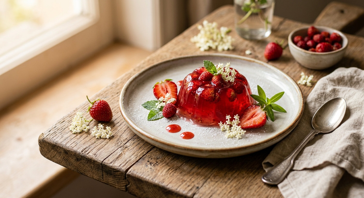 Strawberry and Elderflower Jelly — AI-generated headline for RecipeFiler