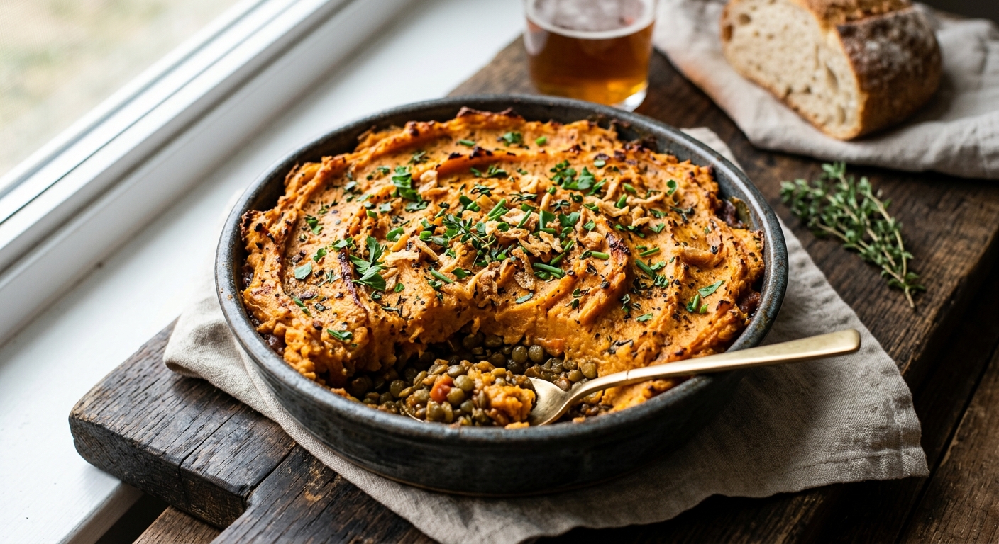 Canadian Spiced Lentil and Sweet Potato Shepherd's Pie — recipe by RecipeFiler