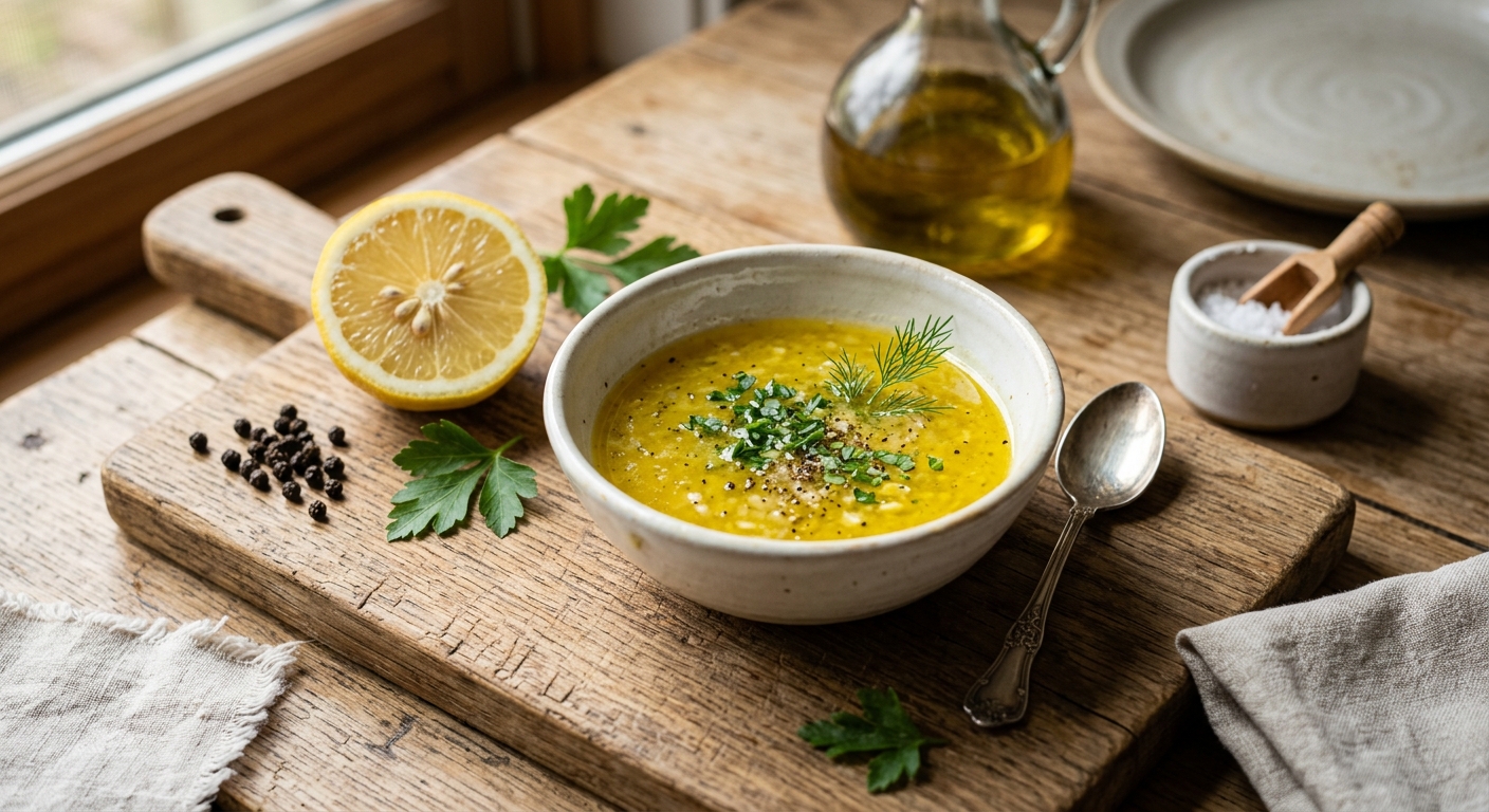 Simple Lemon Vinaigrette Dressing — recipe by katplaystennis