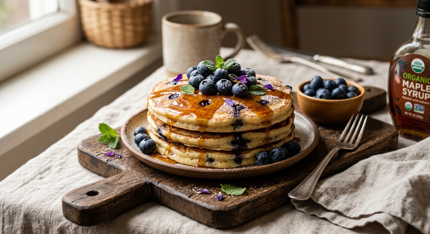 Blueberry Buttermilk Pancakes — AI-generated headline for RecipeFiler