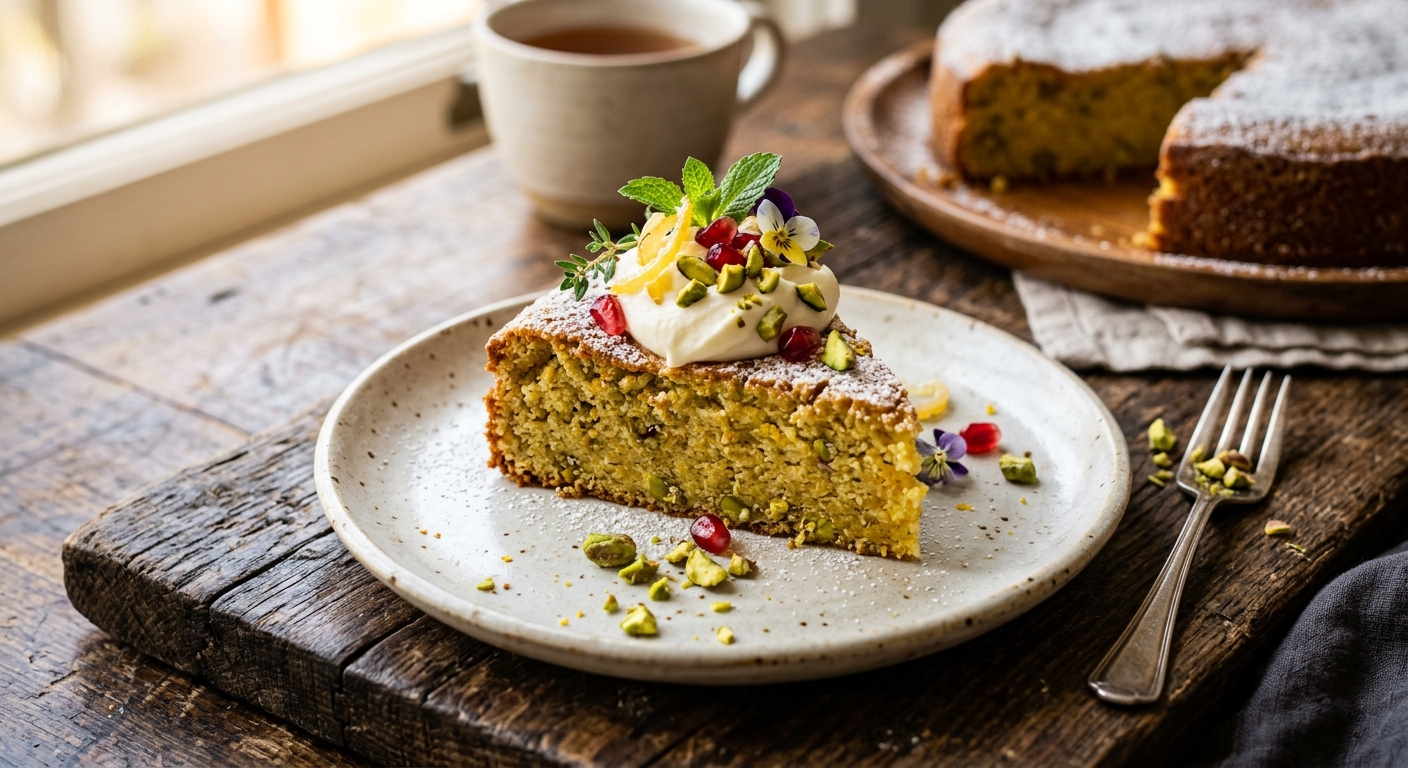 Flourless Citrus and Pistachio Cake — AI-generated headline for Instagram