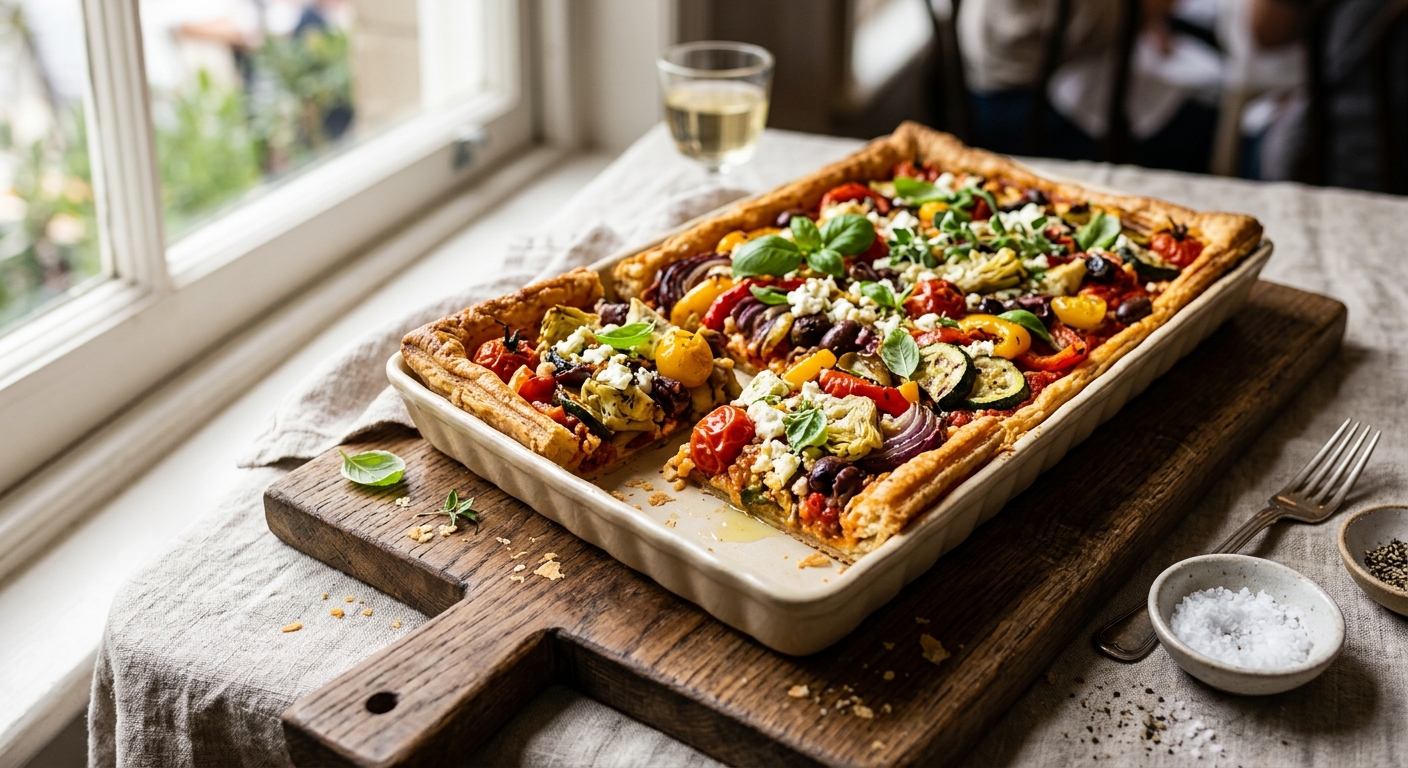 Mediterranean Vegetable Tart — AI-generated headline for J_C