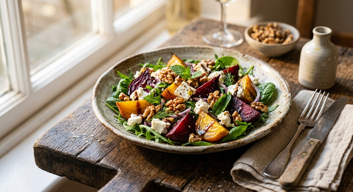 Roasted Beetroot and Feta Salad with Walnuts — AI-generated headline for RecipeFiler