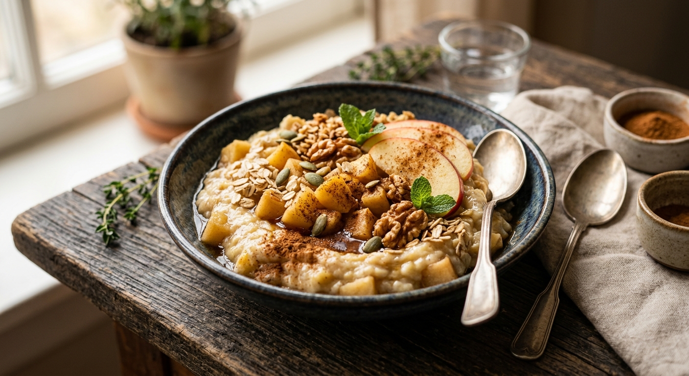 Mashed Banana with Steamed Apple and Cinnamon — AI-generated headline for RecipeFiler