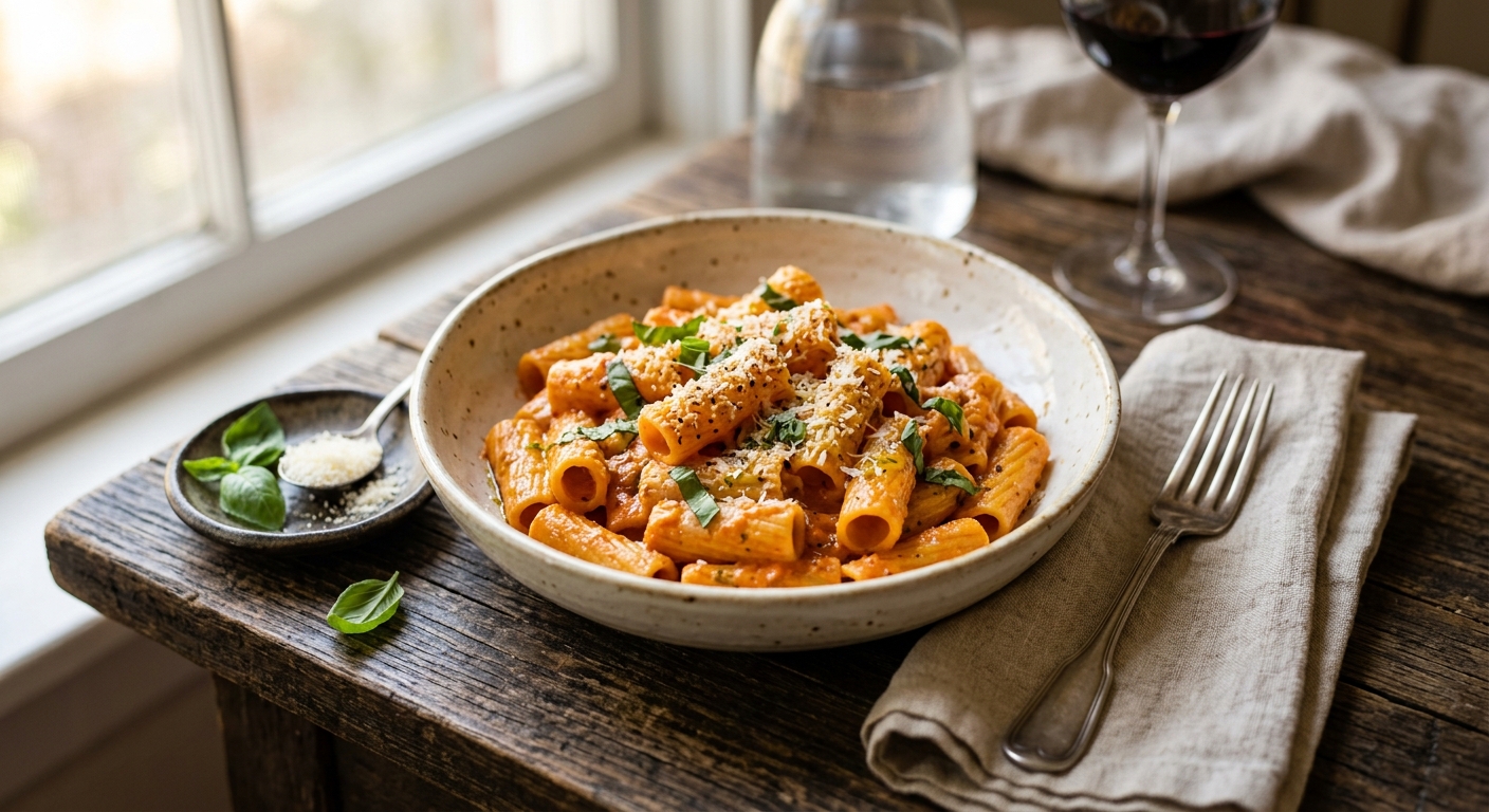 Creamy Tomato Basil Pasta — recipe by Instagram