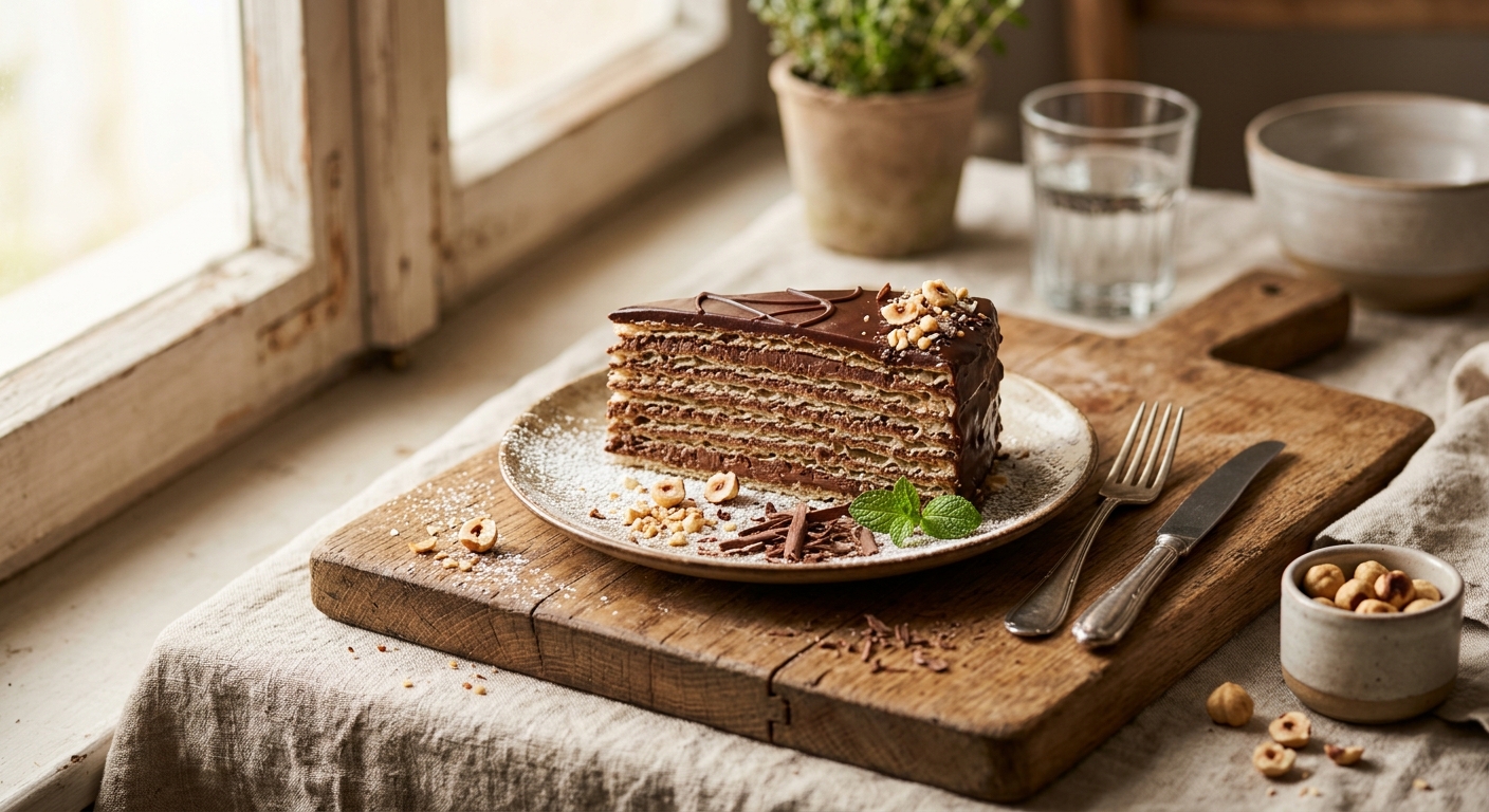 Torta Tre Monti — Sammarinese Layered Wafer Cake — AI-generated headline for RecipeFiler