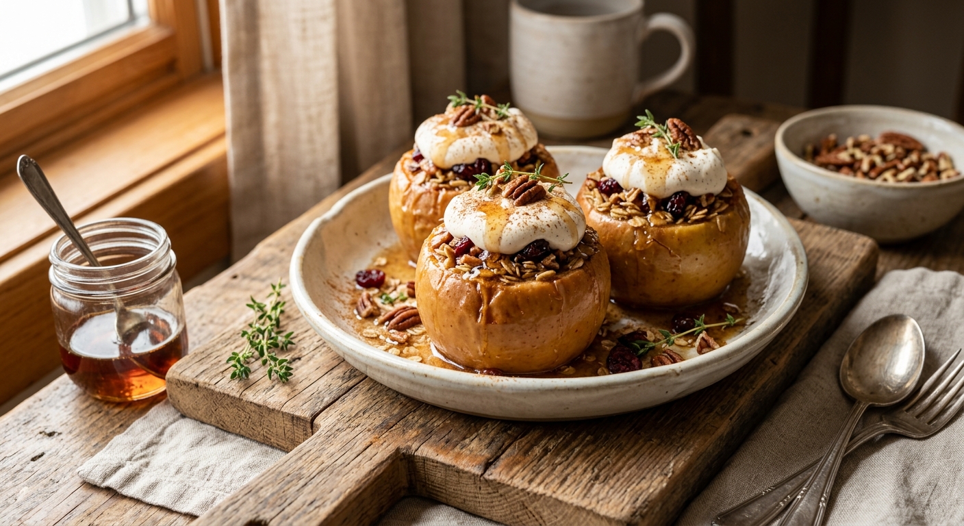 Canadian Maple Baked Apples with Cinnamon — recipe by RecipeFiler