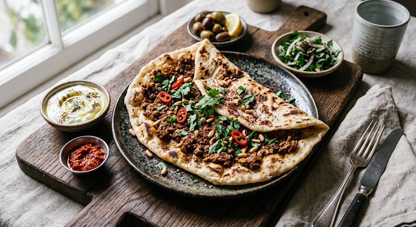 Rougag — Spiced Lamb Flatbread — AI-generated headline for RecipeFiler