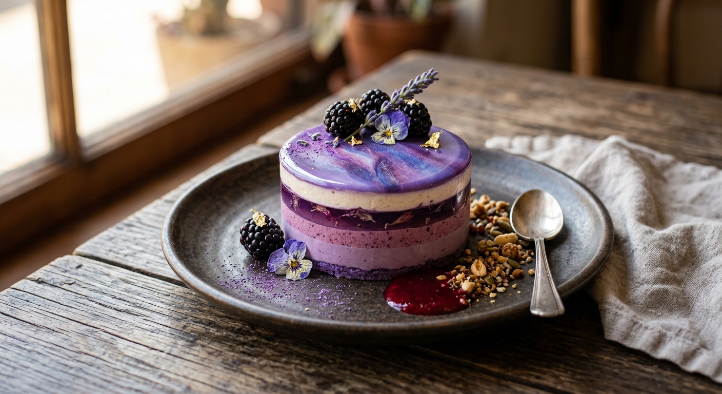 VIOLET AURORA LAYERED DESSERT — recipe by Instagram
