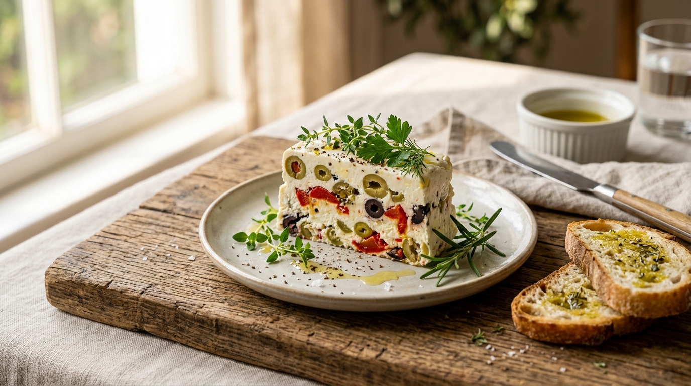 Cream Cheese Olives & Red Peppers Terrine — recipe by Instagram