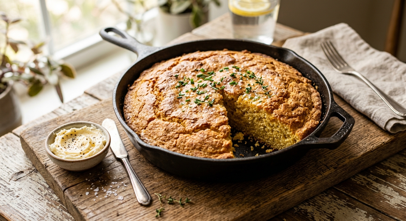 Southern-Style Cornbread Skillet — recipe by RecipeFiler