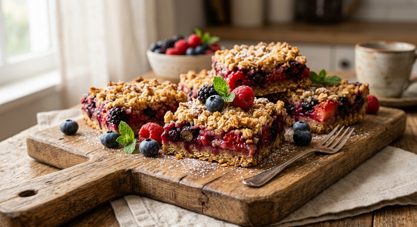 United States Berry and Oat Crumble Squares — recipe by RecipeFiler