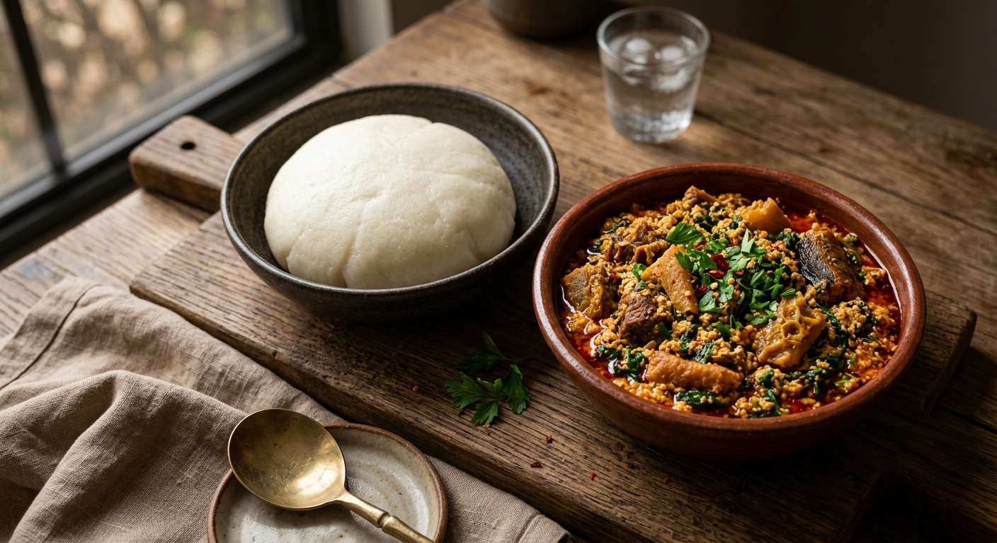 Fufu with Egusi Soup — AI-generated headline for RecipeFiler