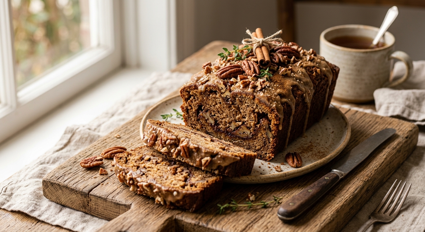 American Spiced Pecan and Cinnamon Snack Loaf — recipe by RecipeFiler