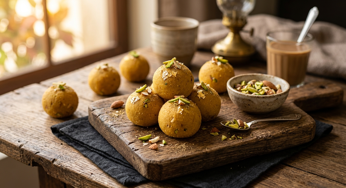 Besan Ladoo — AI-generated headline for J_C