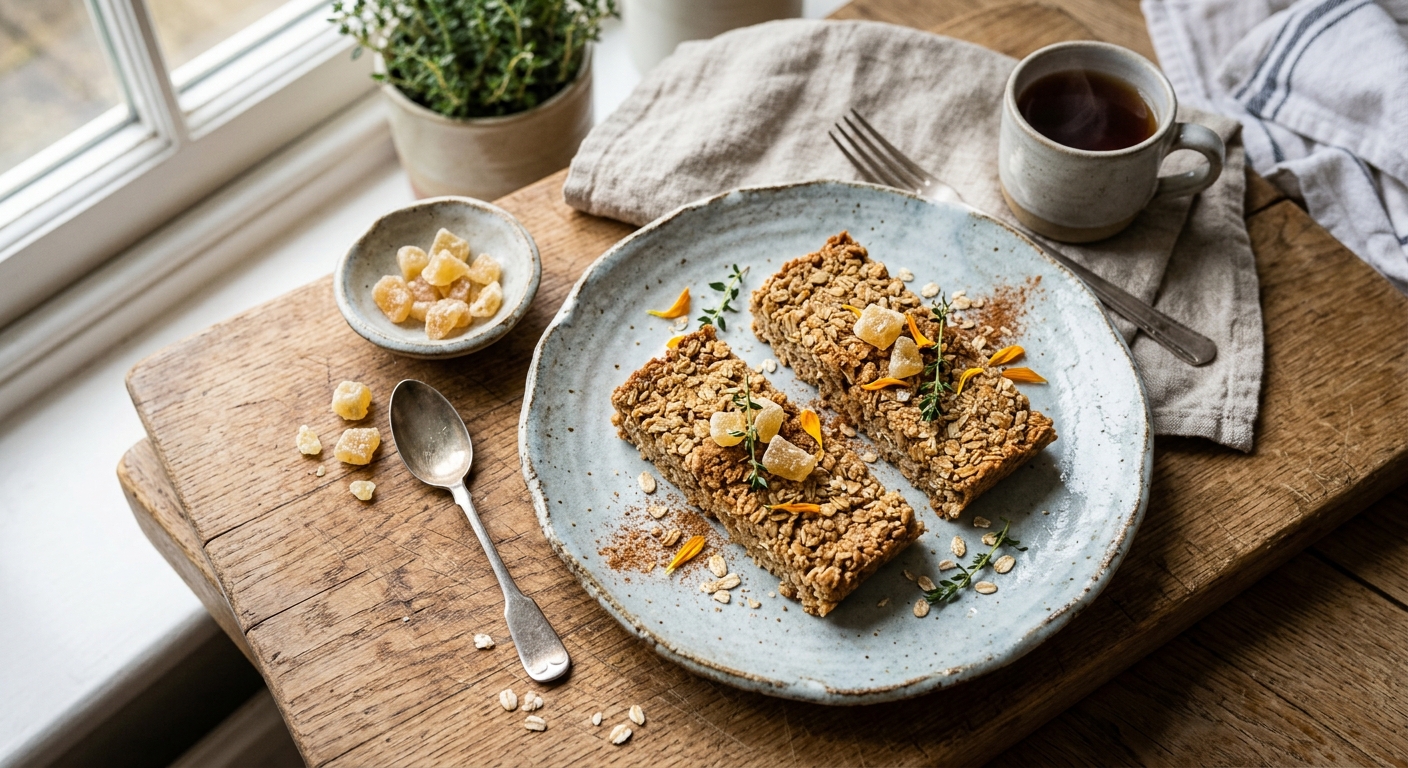 British Ginger and Oat Biscuit Snack Bars — recipe by RecipeFiler