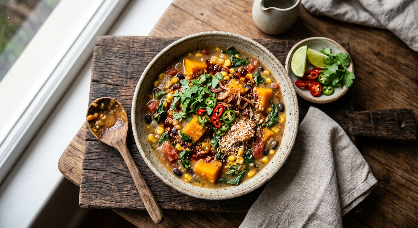 Katemba — Timorese Pumpkin and Corn Stew — AI-generated headline for RecipeFiler