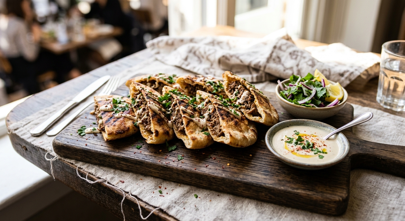 Crispy Beef Arayes — AI-generated headline for Instagram