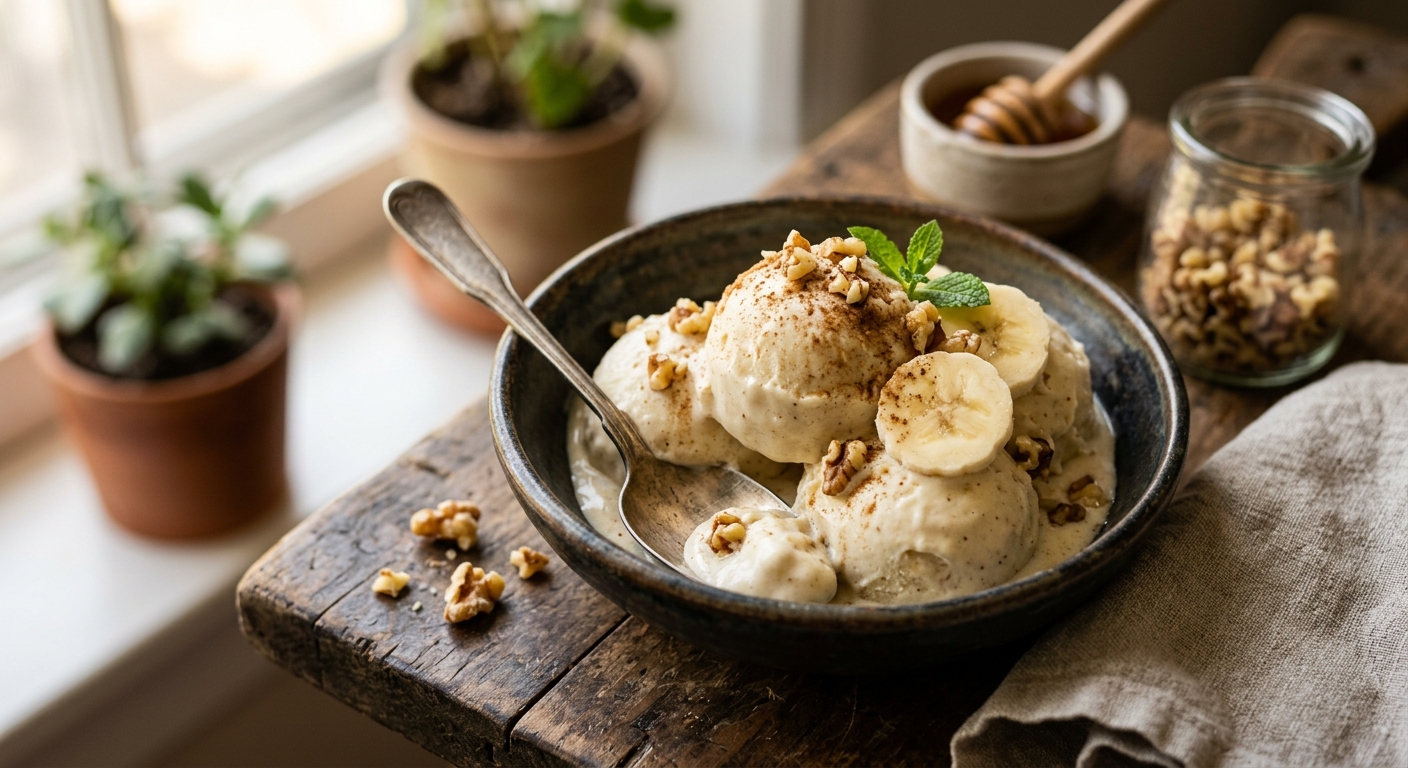 Super Easy Banana Ice Cream — AI-generated headline for TikTok