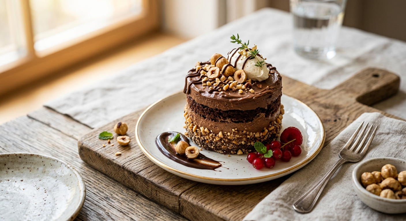 Mini Chocolate Hazelnut Cake — AI-generated headline for Instagram
