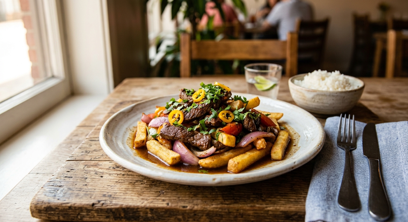 Lomo Saltado — AI-generated headline for RecipeFiler
