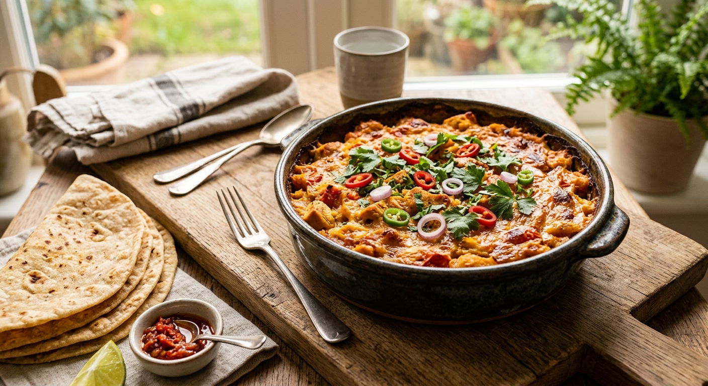 Roti Pom — Surinamese Chicken and Root Vegetable Casserole — AI-generated headline for RecipeFiler