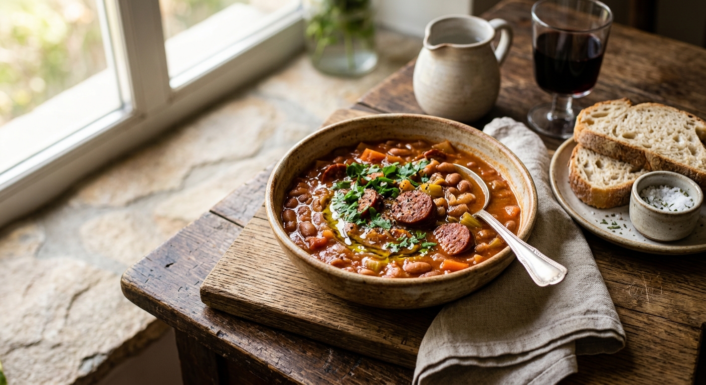 Guština — Montenegrin Bean and Sausage Stew — recipe by RecipeFiler