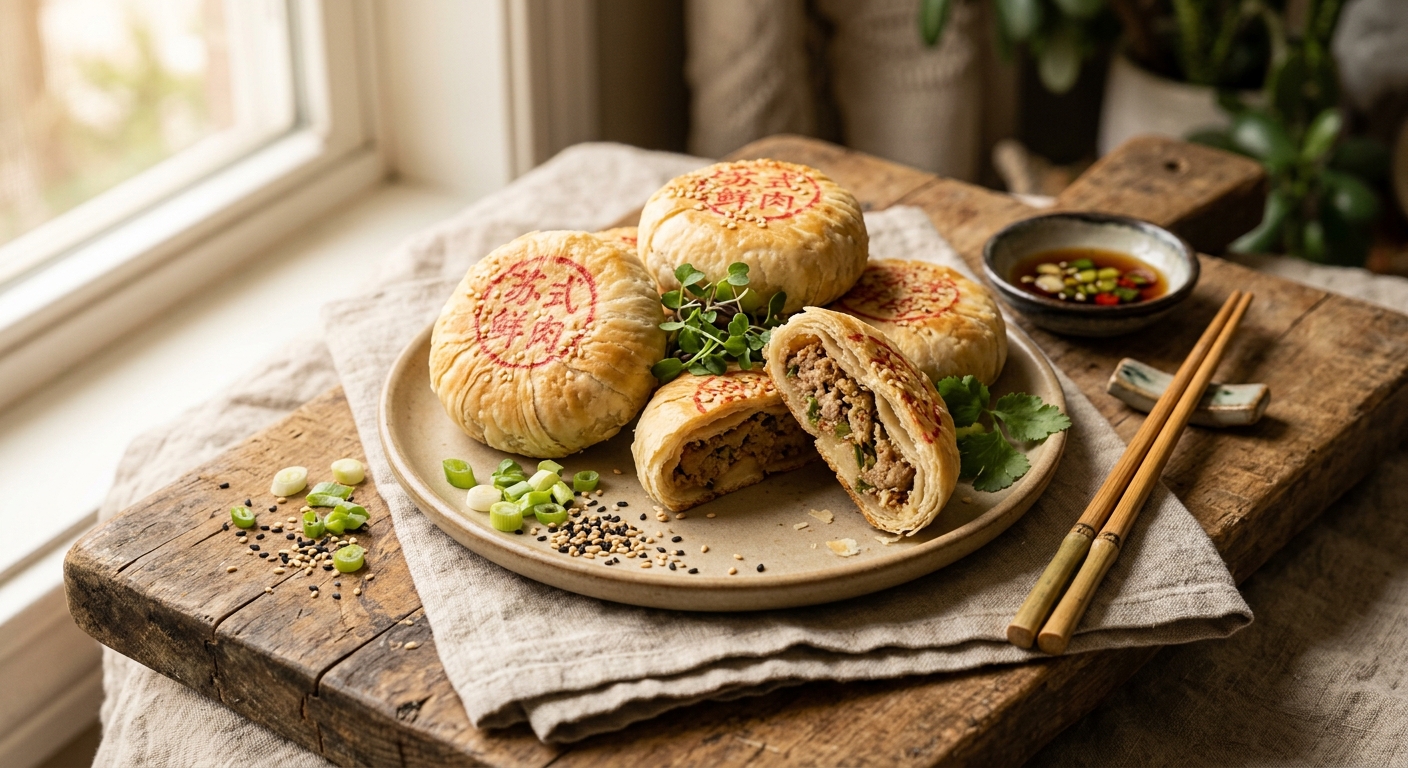 Savoury Suzhou-Style Mooncakes (Minced Pork) — AI-generated headline for J_C