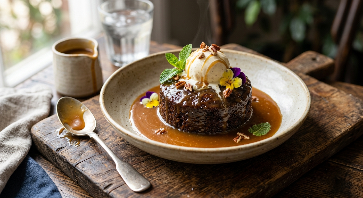 Sticky Toffee Pudding with Butterscotch Sauce — AI-generated headline for RecipeFiler