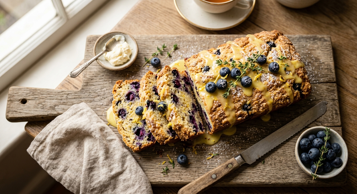Lemon and Blueberry Scone Loaf — recipe by RecipeFiler