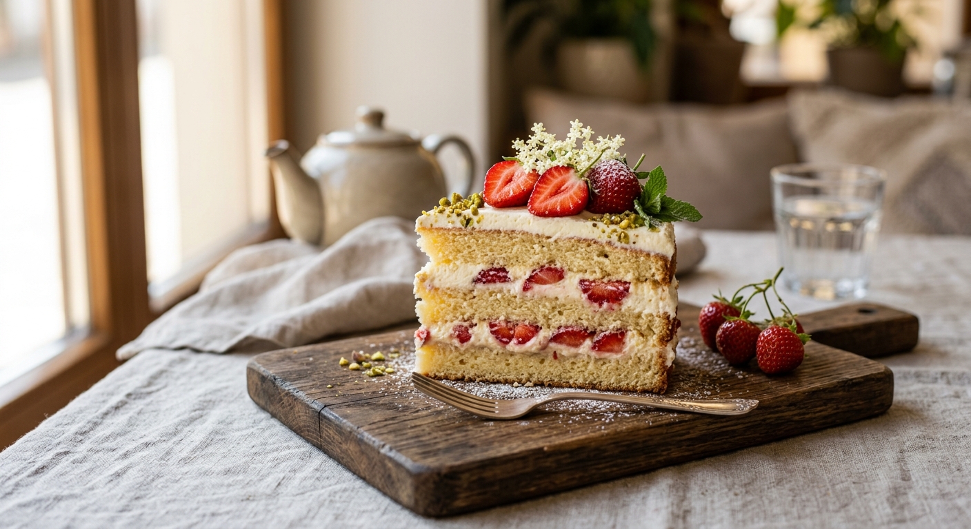Strawberry Layer Sponge — recipe by RecipeFiler