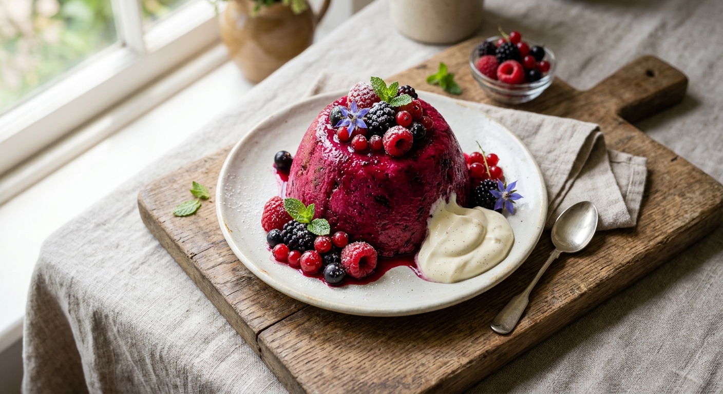 Traditional British Summer Pudding — AI-generated headline for J_C